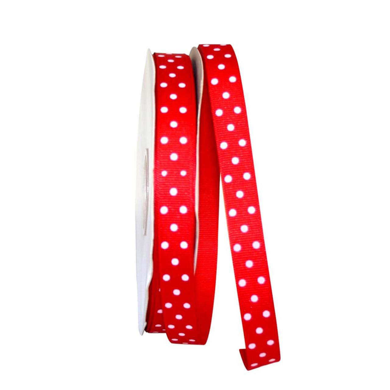 JAM Paper 5/8" x 50yd. Grosgrain Confetti Dots Ribbon